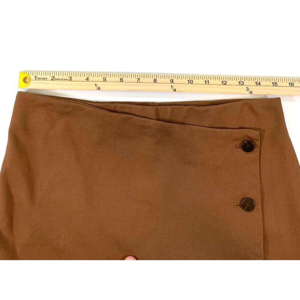 Rachel Zoe Pencil Skirt Womens S Wrap Knee Midi Stretch Button Office Casual - Picture 5 of 9
